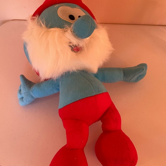 Red and Blue Papa Smurf Plush Toy - Picture 2 of 4